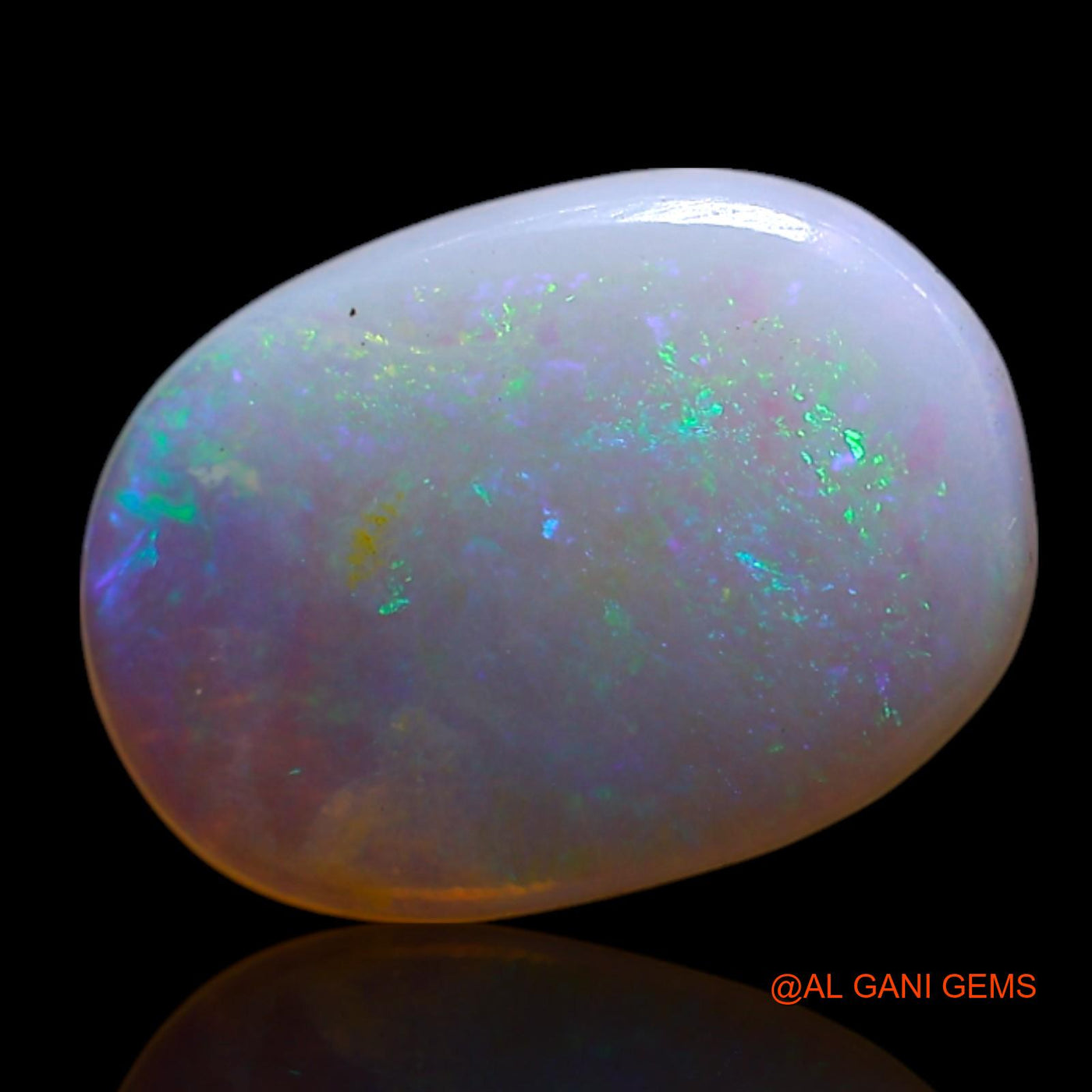 0.90 Cts Unheated Australian Fire Opal Loose Gemstone Oval Cabochon Natural 10x7x1 mm AG-110