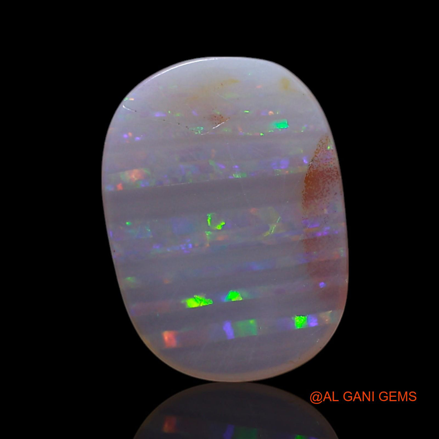 1.00 Cts Natural Australian Fire Opal Loose Gemstone Oval Cabochon 10x7x1 mm AG-111