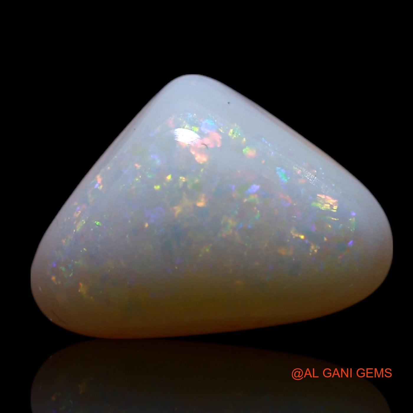 Natural Untreated Fire Opal Loose Gemstone Trillion Cabochon From Australia 1.50 Cts 11x8x4 mm AG-113
