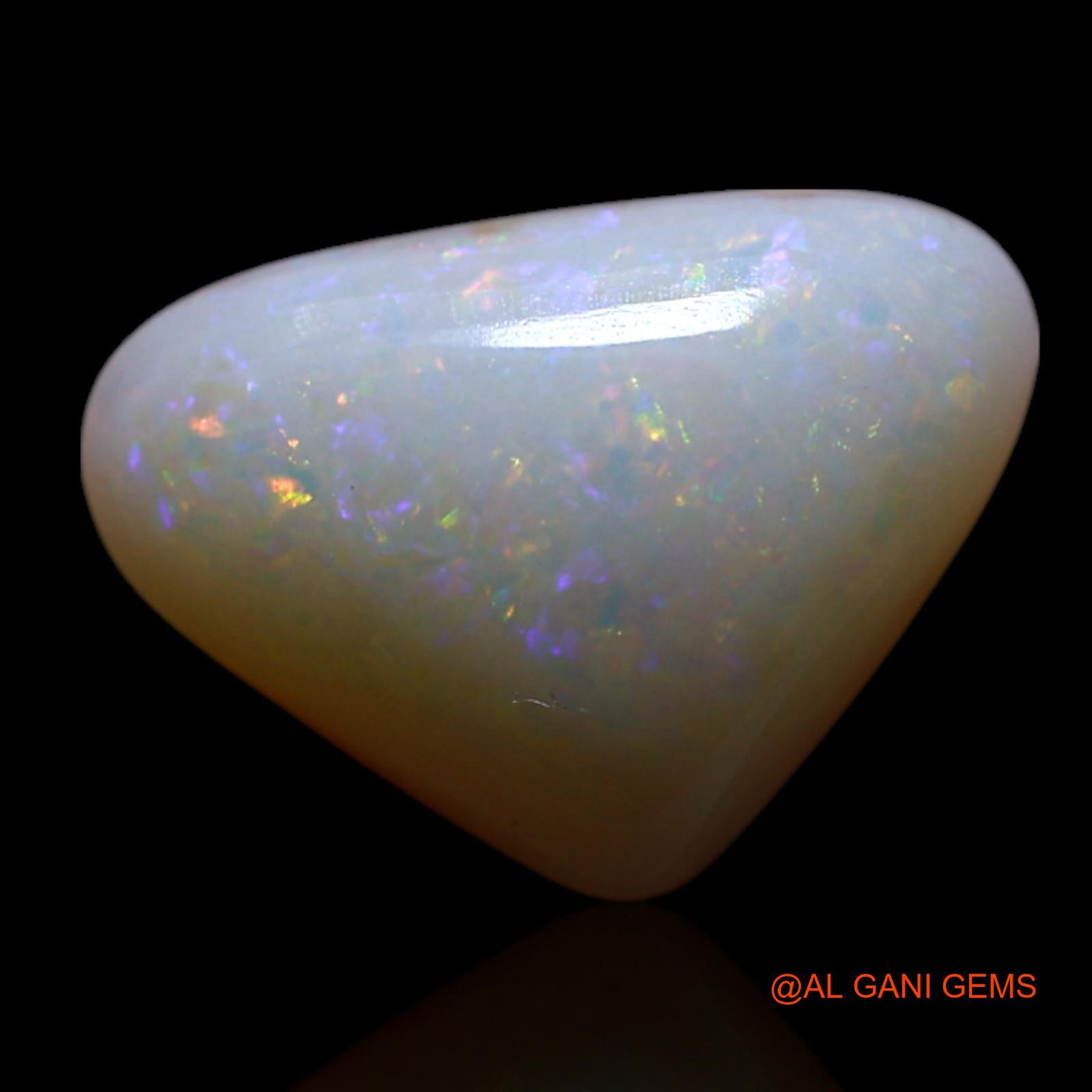 Natural Untreated Fire Opal Loose Gemstone Trillion Cabochon From Australia 1.50 Cts 11x8x4 mm AG-113
