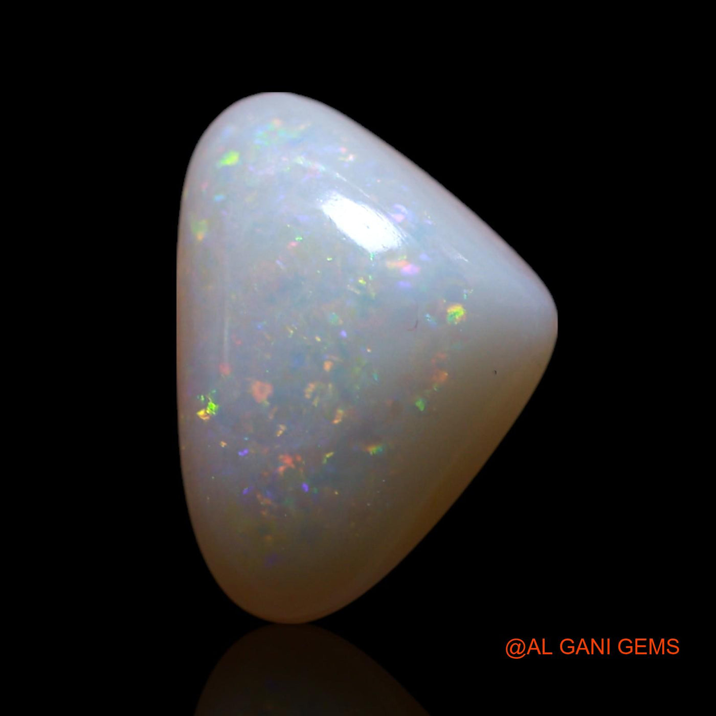 Natural Untreated Fire Opal Loose Gemstone Trillion Cabochon From Australia 1.50 Cts 11x8x4 mm AG-113