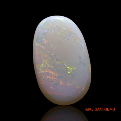 Natural Fire Opal Gemstone 1.40 Cts Loose Oval Cabochon From Australia 11x7x2 mm AG-114