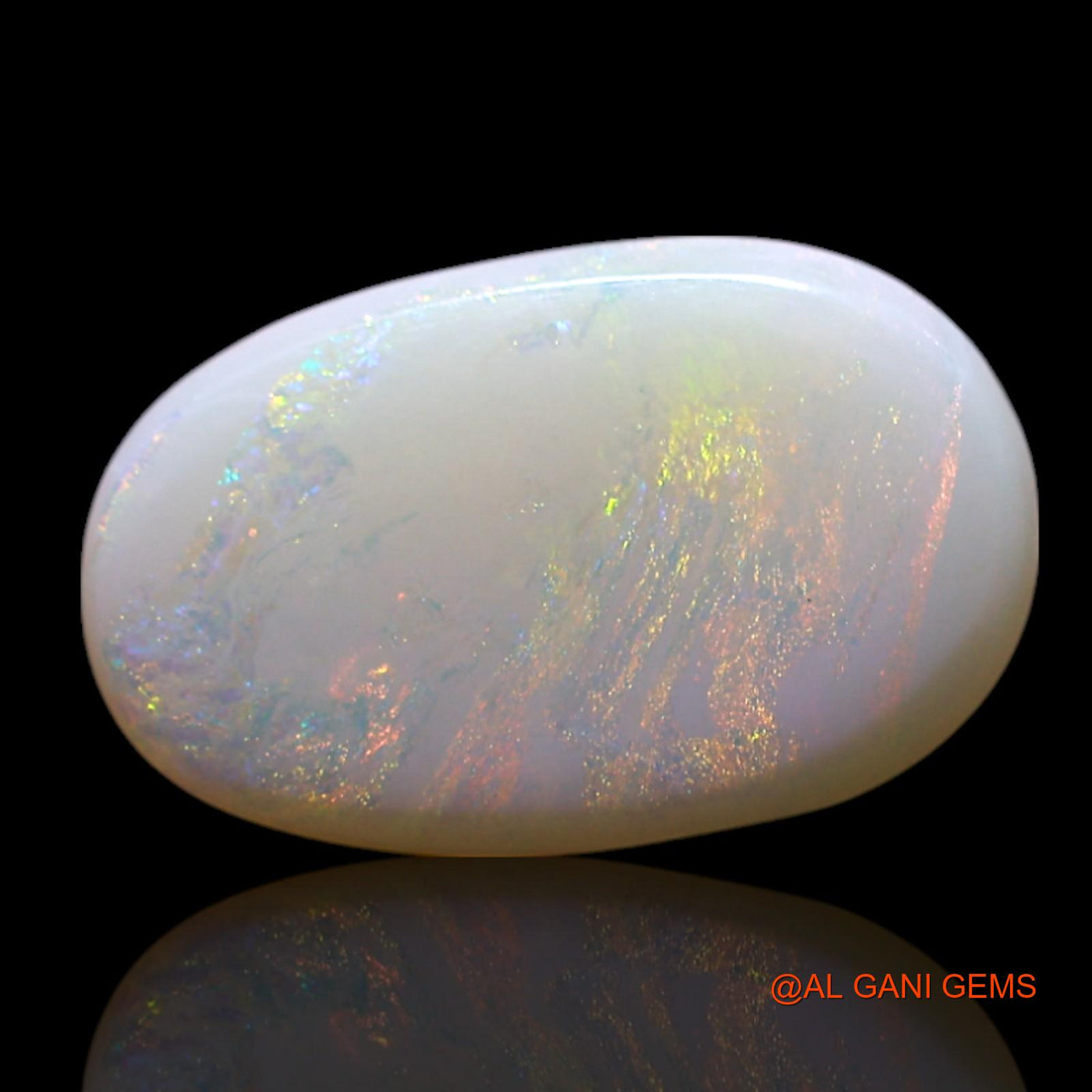 Natural Fire Opal Gemstone 1.40 Cts Loose Oval Cabochon From Australia 11x7x2 mm AG-114