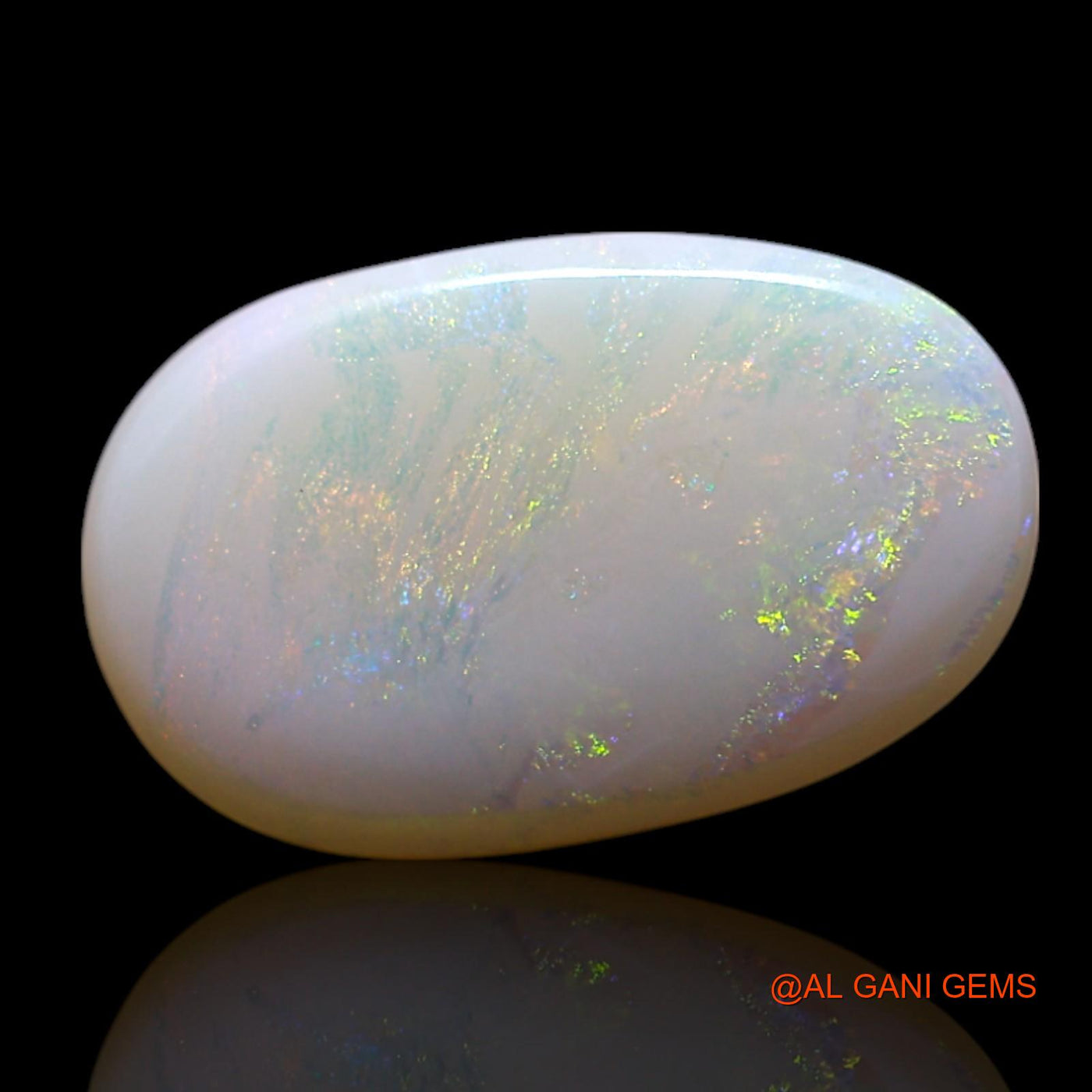 Natural Fire Opal Gemstone 1.40 Cts Loose Oval Cabochon From Australia 11x7x2 mm AG-114