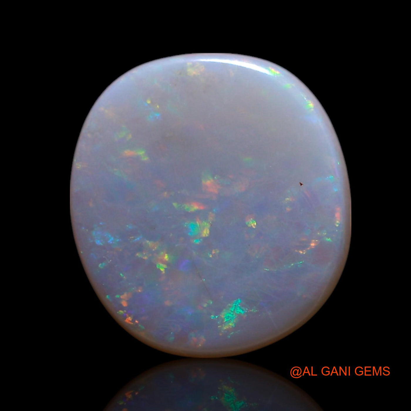 1.00 Cts Natural Australian Fire Opal Loose Gemstone Oval Cabochon 10x9x1 mm AG-121