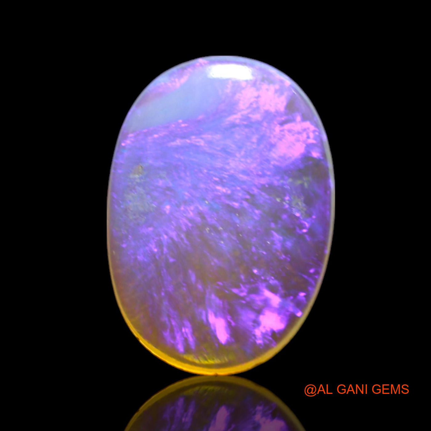 0.80 Cts Natural Australian Fire Opal Loose Gemstone Oval Cabochon 10x7x1 mm AG-122