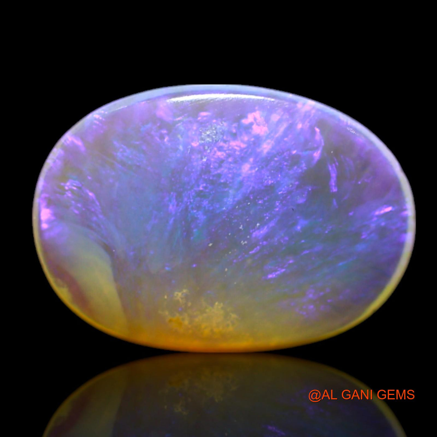 0.80 Cts Natural Australian Fire Opal Loose Gemstone Oval Cabochon 10x7x1 mm AG-122