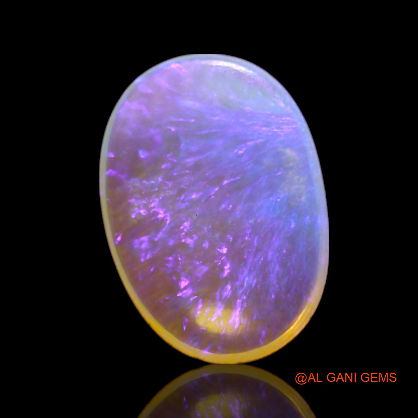 0.80 Cts Natural Australian Fire Opal Loose Gemstone Oval Cabochon 10x7x1 mm AG-122