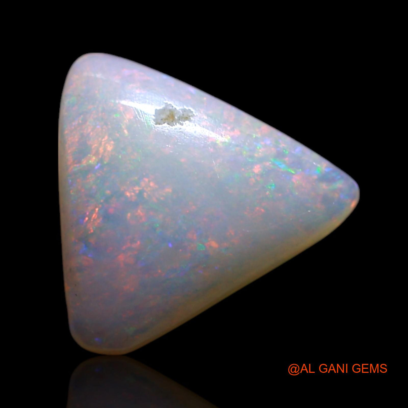 Natural Fire Opal Gemstone 1.20 Cts Loose Trillion Cabochon From Australia 9x8x2 mm AG-123