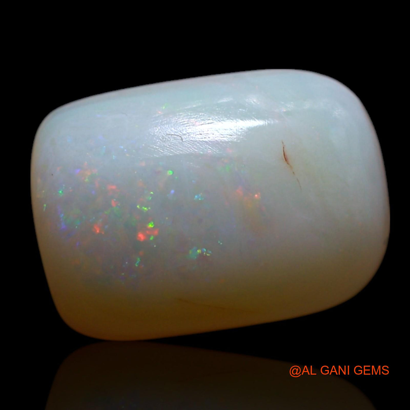 Natural Untreated Fire Opal Loose Gemstone Square Cabochon From Australia 2.00 Cts 10x7x3 mm AG-125