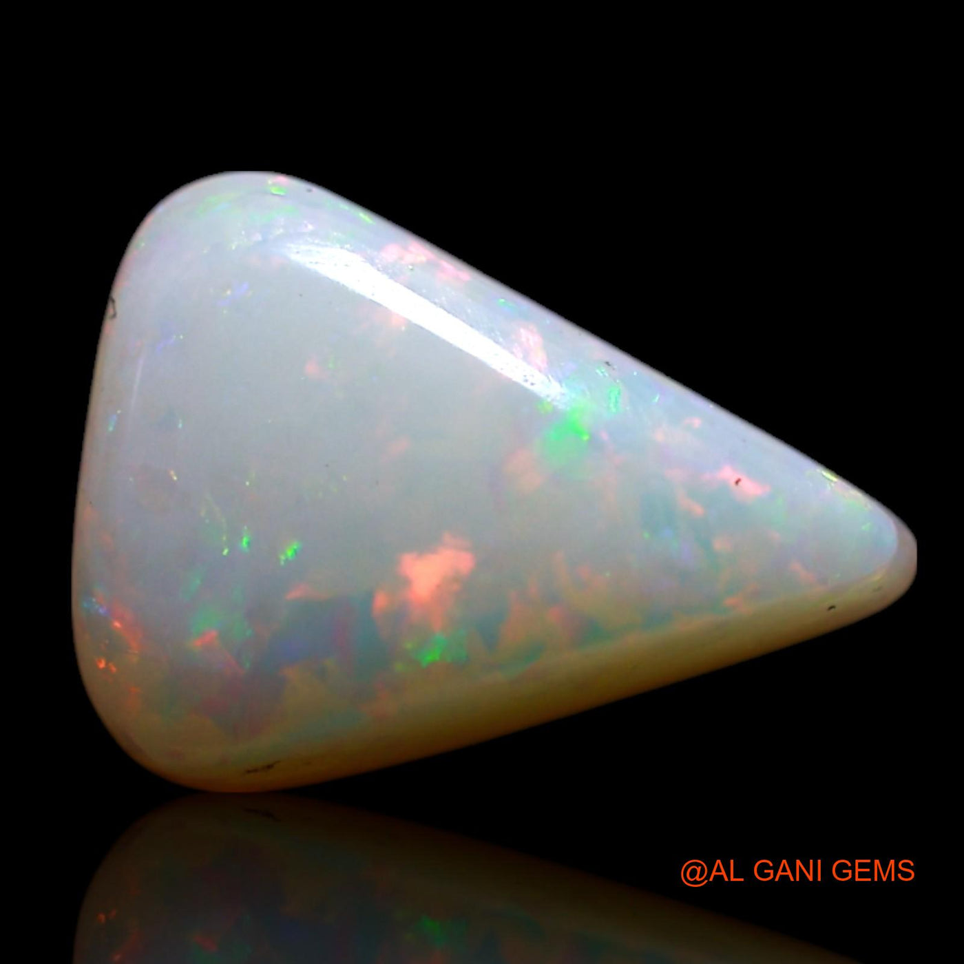 Natural Untreated Fire Opal Loose Gemstone Pear Cabochon From Australia 1.50 Cts 10x7x4 mm AG-129