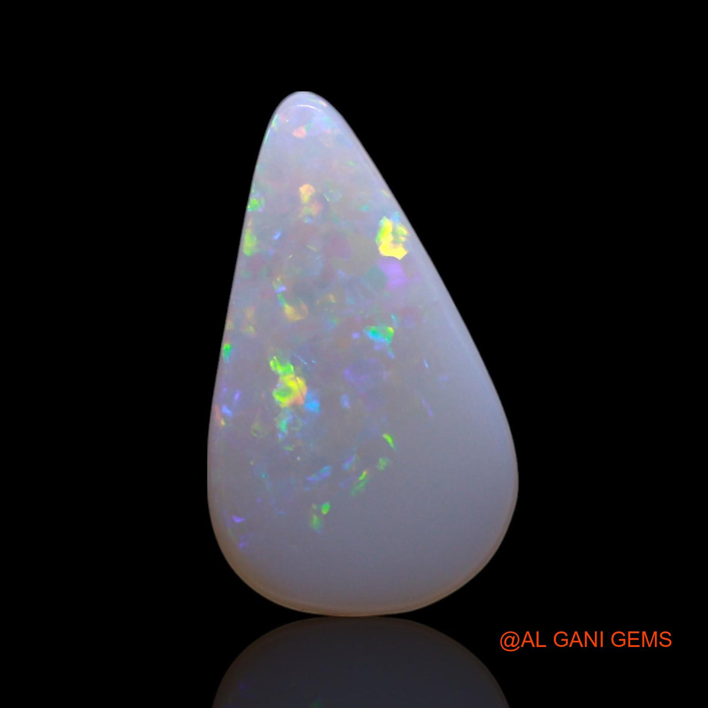 0.90 Cts Natural Australian Fire Opal Loose Gemstone Pear Cabochon 11x6x1 mm AG-133