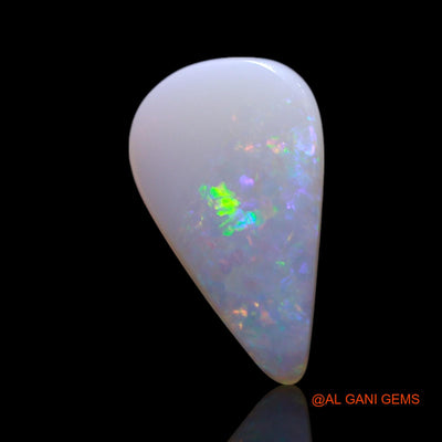 0.90 Cts Natural Australian Fire Opal Loose Gemstone Pear Cabochon 11x6x1 mm AG-133