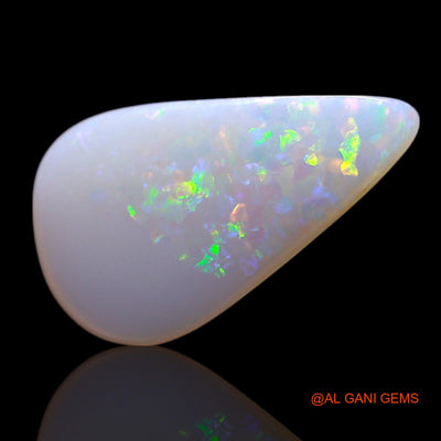 0.90 Cts Natural Australian Fire Opal Loose Gemstone Pear Cabochon 11x6x1 mm AG-133