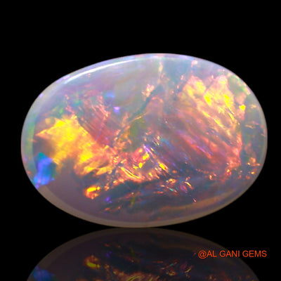 0.60 Cts Natural Australian Fire Opal Loose Gemstone Oval Cabochon 10x7x1 mm AG-136