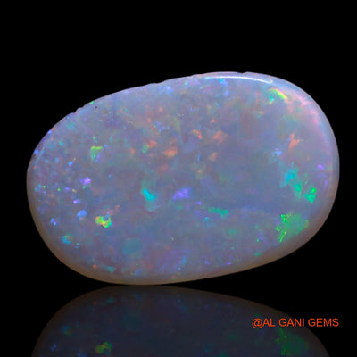 Natural Fire Opal Gemstone 0.80 Cts Loose Oval Cabochon From Australia 12x8x1 mm AG-13