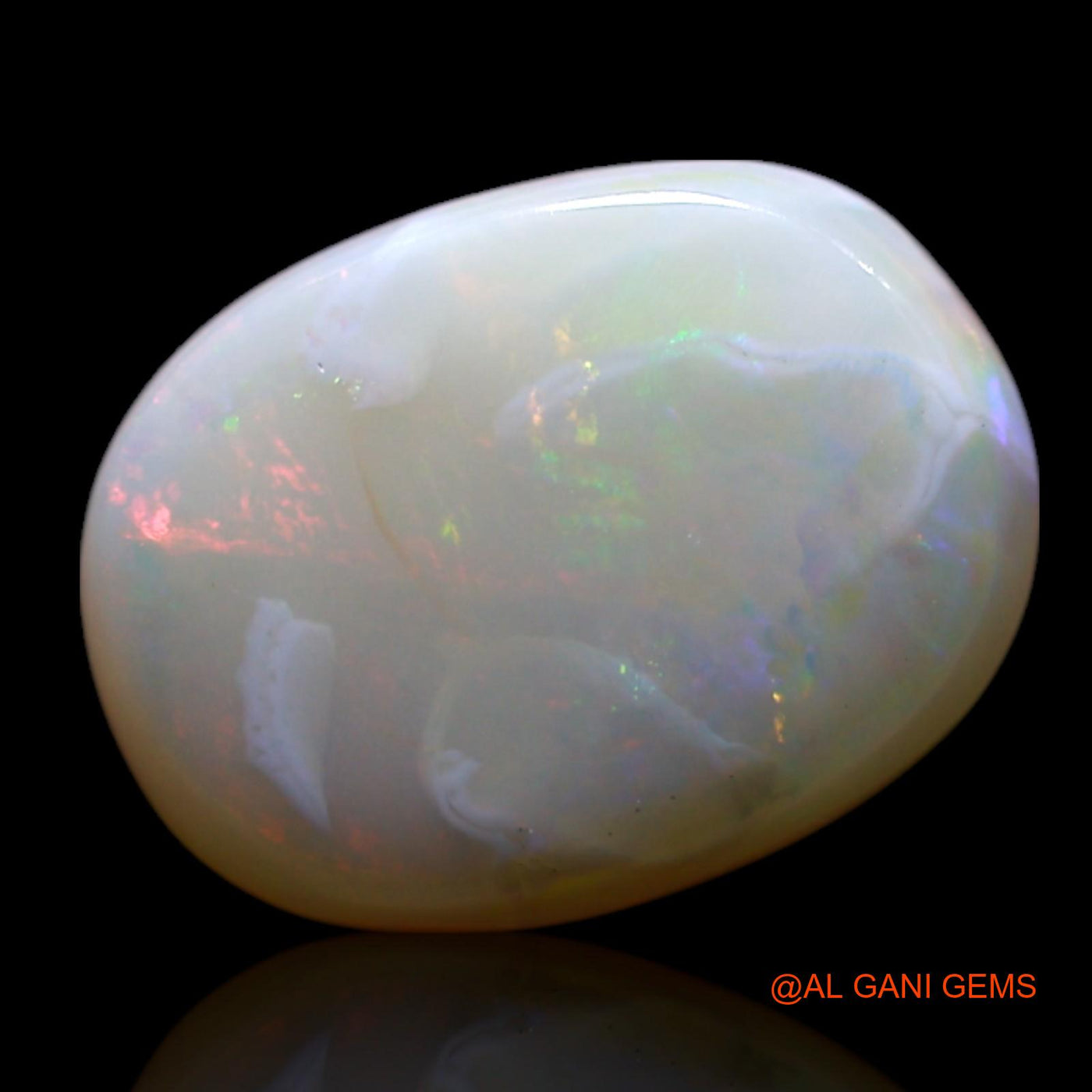 1.40 Cts Natural Australian Fire Opal Loose Gemstone Oval Cabochon 10x7x2 mm AG-143