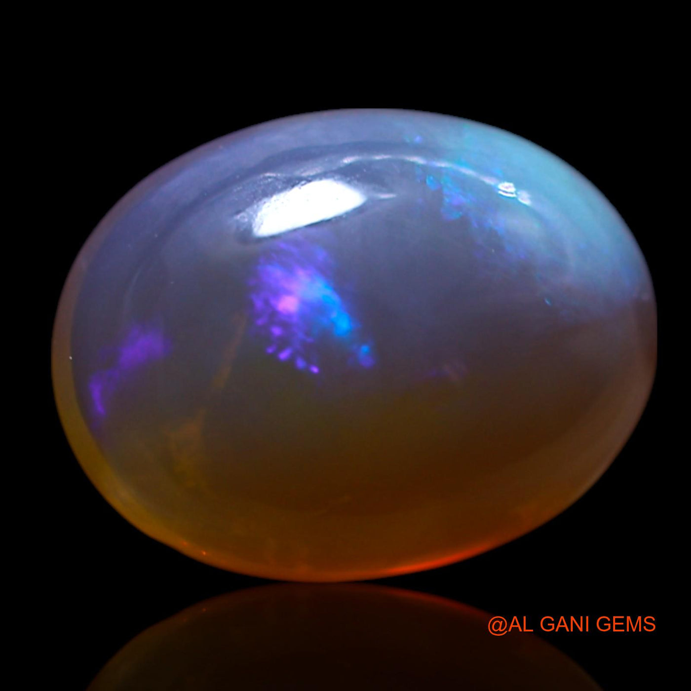 2.00 Cts Unheated Australian Fire Opal Loose Gemstone Oval Cabochon Natural 10x7x4 mm AG-144