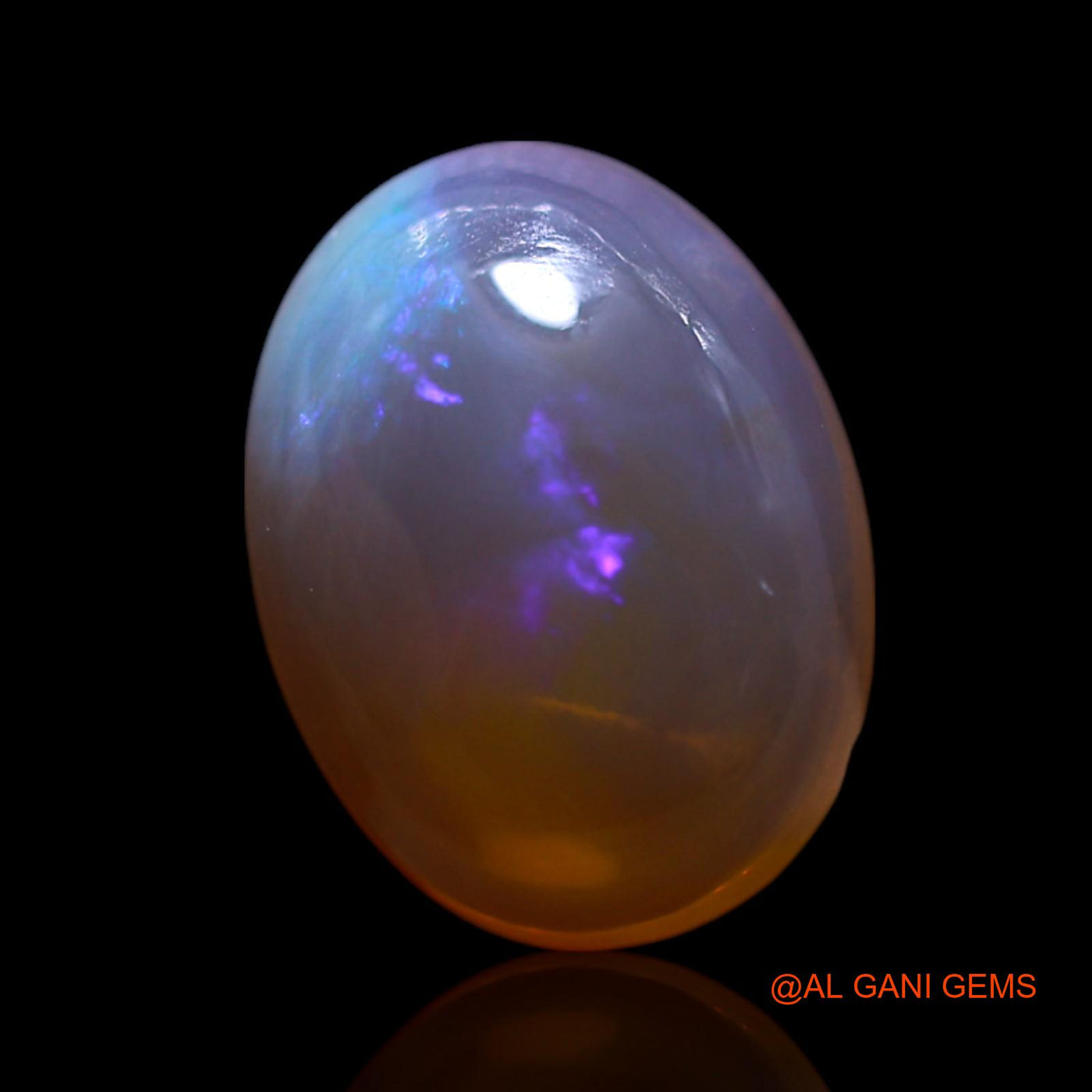 2.00 Cts Unheated Australian Fire Opal Loose Gemstone Oval Cabochon Natural 10x7x4 mm AG-144