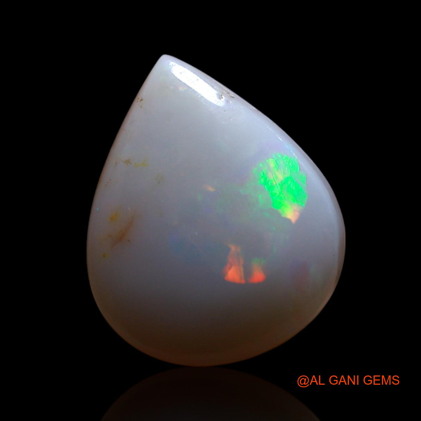 2.00 Cts Unheated Australian Fire Opal Loose Gemstone Pear Cabochon Natural 12x10x3 mm AG-14