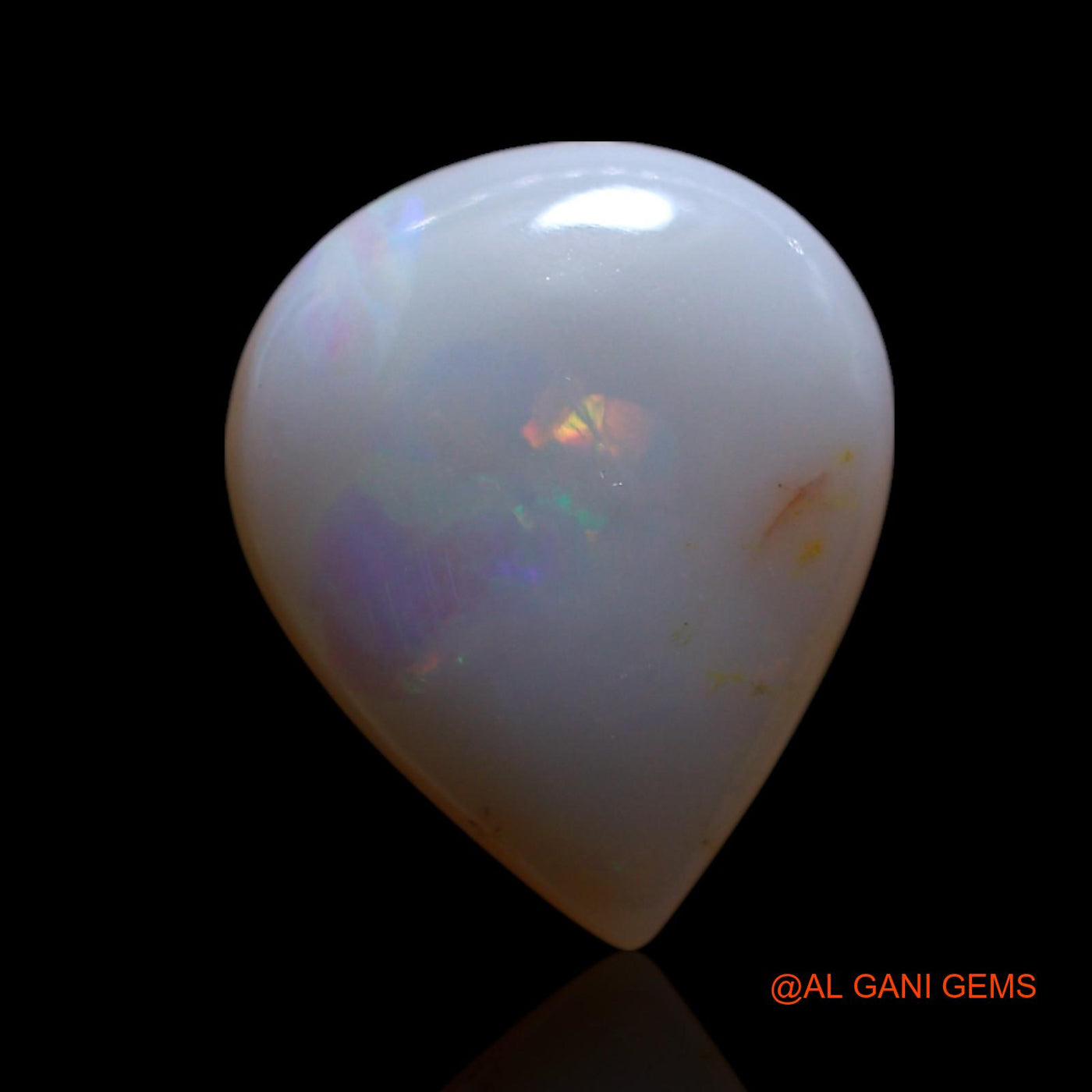 2.00 Cts Unheated Australian Fire Opal Loose Gemstone Pear Cabochon Natural 12x10x3 mm AG-14