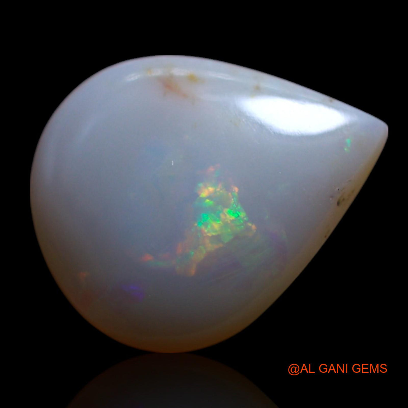 2.00 Cts Unheated Australian Fire Opal Loose Gemstone Pear Cabochon Natural 12x10x3 mm AG-14