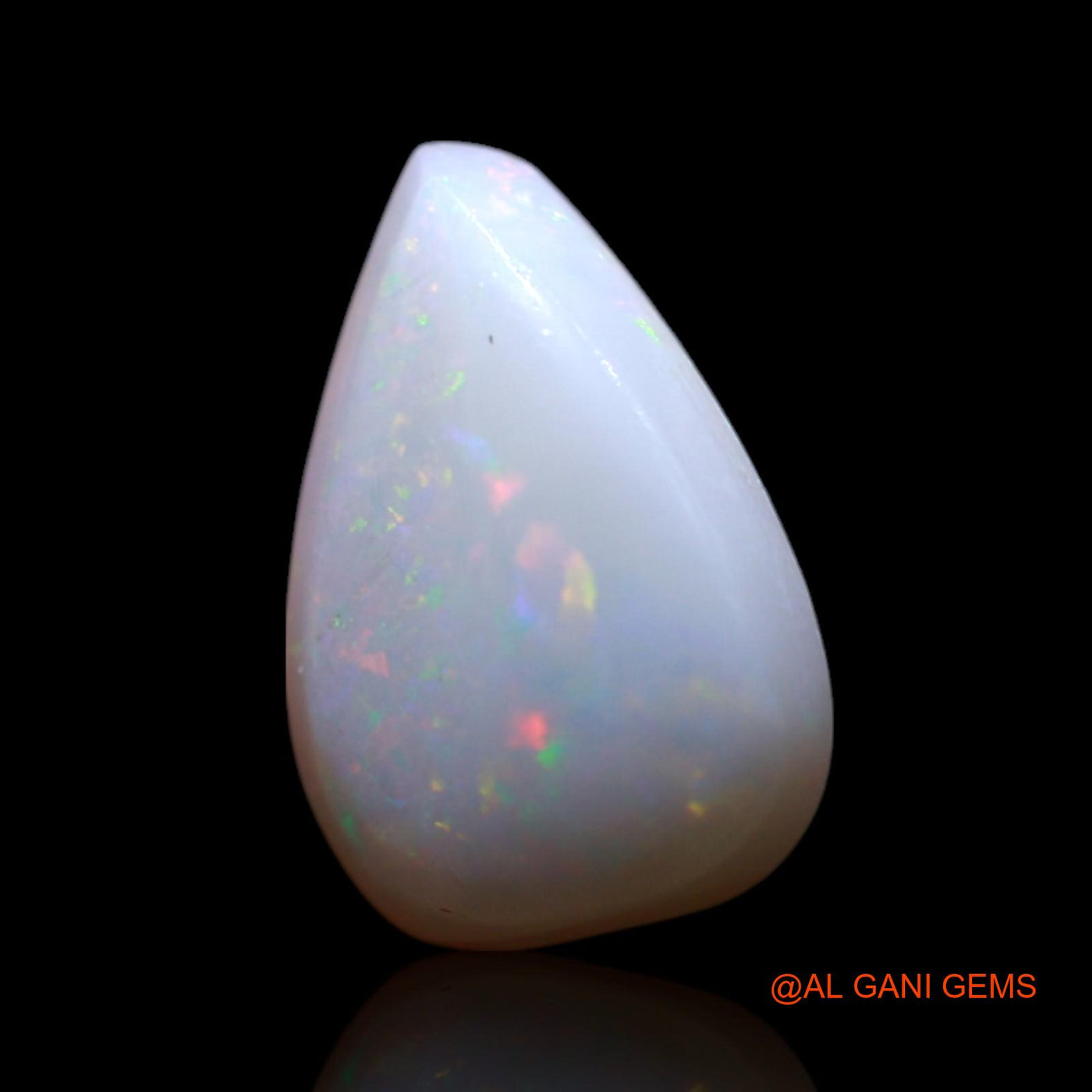 1.00 Cts Unheated Australian Fire Opal Loose Gemstone Pear Cabochon Natural 10x7x3 mm AG-150