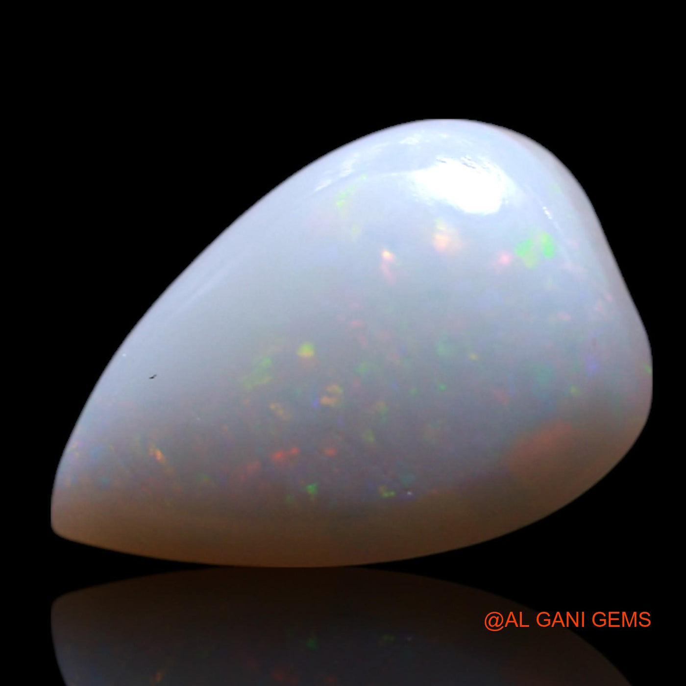 1.00 Cts Unheated Australian Fire Opal Loose Gemstone Pear Cabochon Natural 10x7x3 mm AG-150
