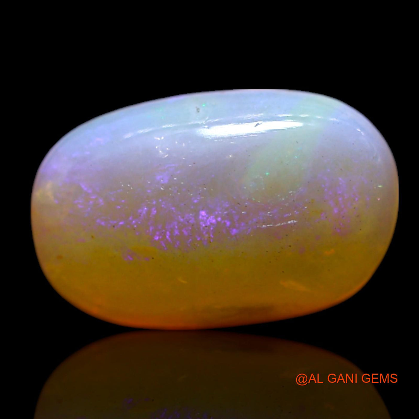 Natural Fire Opal Gemstone 1.50 Cts Loose Oval Cabochon From Australia 10x6x3 mm AG-161
