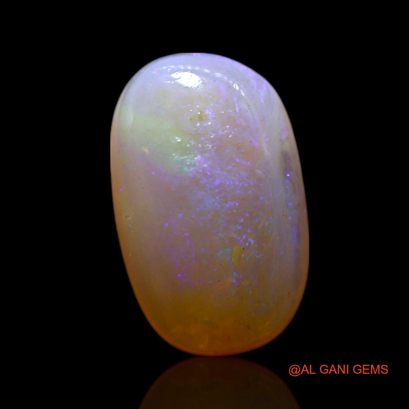 Natural Fire Opal Gemstone 1.50 Cts Loose Oval Cabochon From Australia 10x6x3 mm AG-161