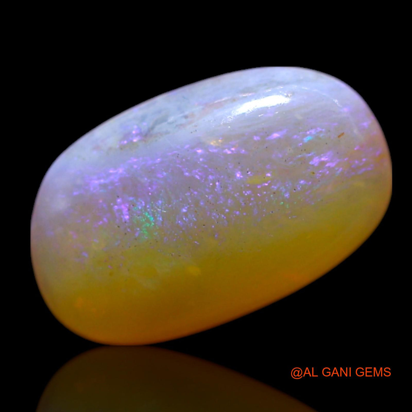 Natural Fire Opal Gemstone 1.50 Cts Loose Oval Cabochon From Australia 10x6x3 mm AG-161