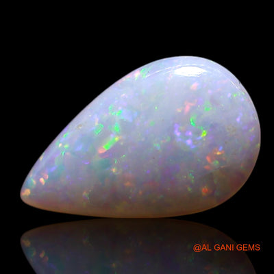 0.70 Cts Natural Australian Fire Opal Loose Gemstone Pear Cabochon 10x6x2 mm AG-162