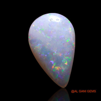 0.70 Cts Natural Australian Fire Opal Loose Gemstone Pear Cabochon 10x6x2 mm AG-162