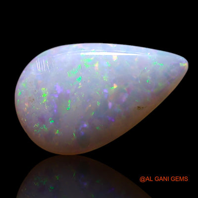 0.70 Cts Natural Australian Fire Opal Loose Gemstone Pear Cabochon 10x6x2 mm AG-162