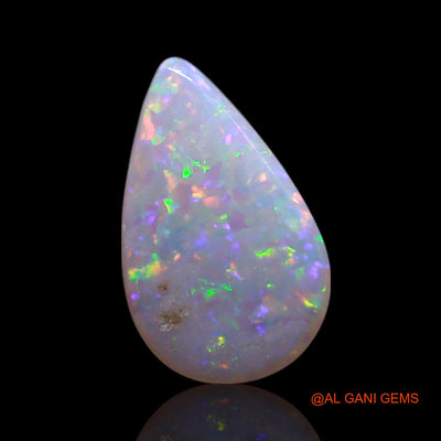 0.70 Cts Natural Australian Fire Opal Loose Gemstone Pear Cabochon 10x6x2 mm AG-162