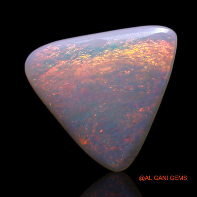 0.70 Cts Natural Australian Fire Opal Loose Gemstone Trillion Cabochon 9x8x1 mm AG-163