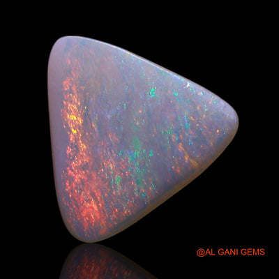0.70 Cts Natural Australian Fire Opal Loose Gemstone Trillion Cabochon 9x8x1 mm AG-163