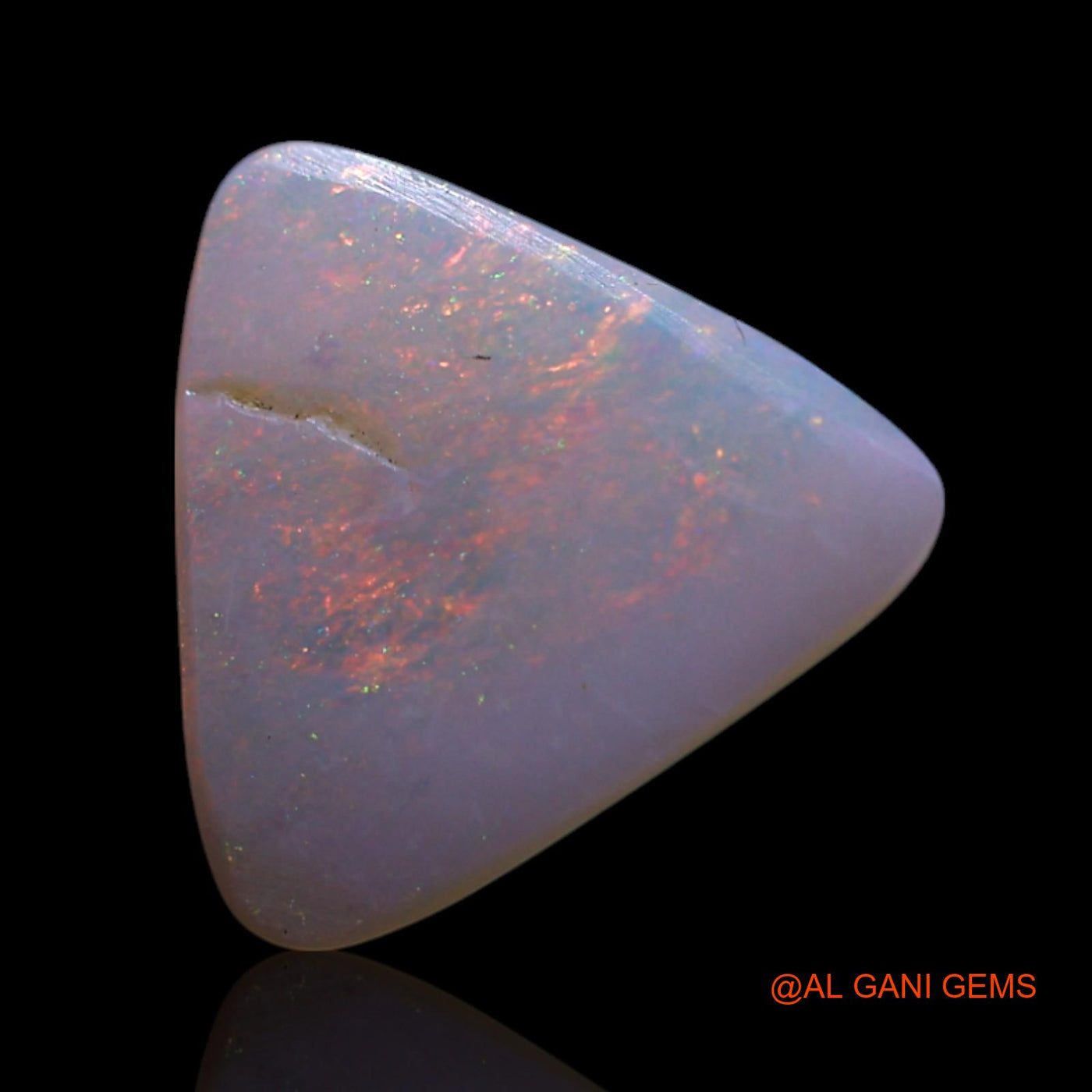 0.70 Cts Natural Australian Fire Opal Loose Gemstone Trillion Cabochon 9x8x1 mm AG-163