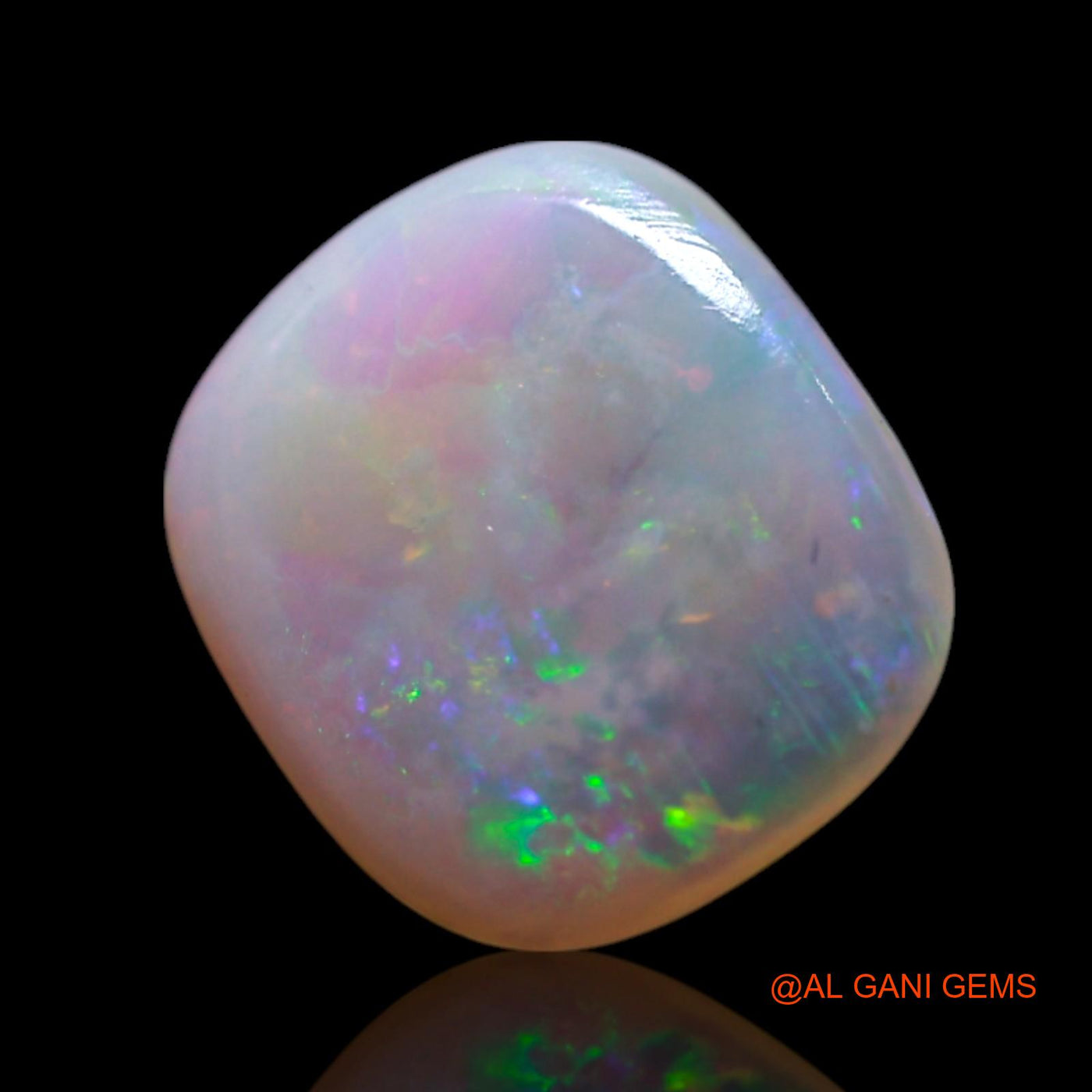 Natural Fire Opal Gemstone 0.90 Cts Loose Oval Cabochon From Australia 8x7x2 mm AG-164