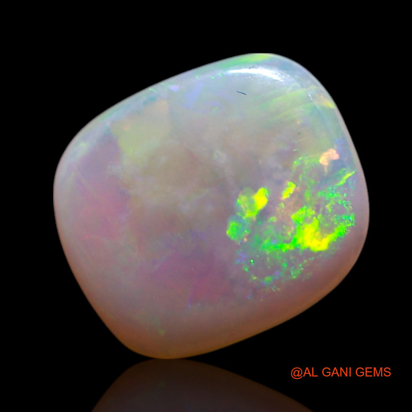 Natural Fire Opal Gemstone 0.90 Cts Loose Oval Cabochon From Australia 8x7x2 mm AG-164