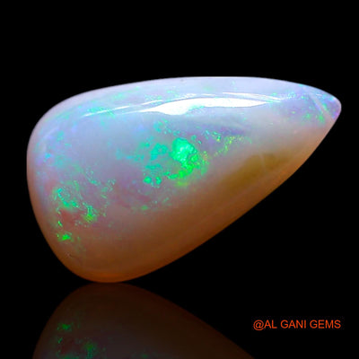 1.00 Cts Natural Australian Fire Opal Loose Gemstone Pear Cabochon 10x6x2 mm AG-166