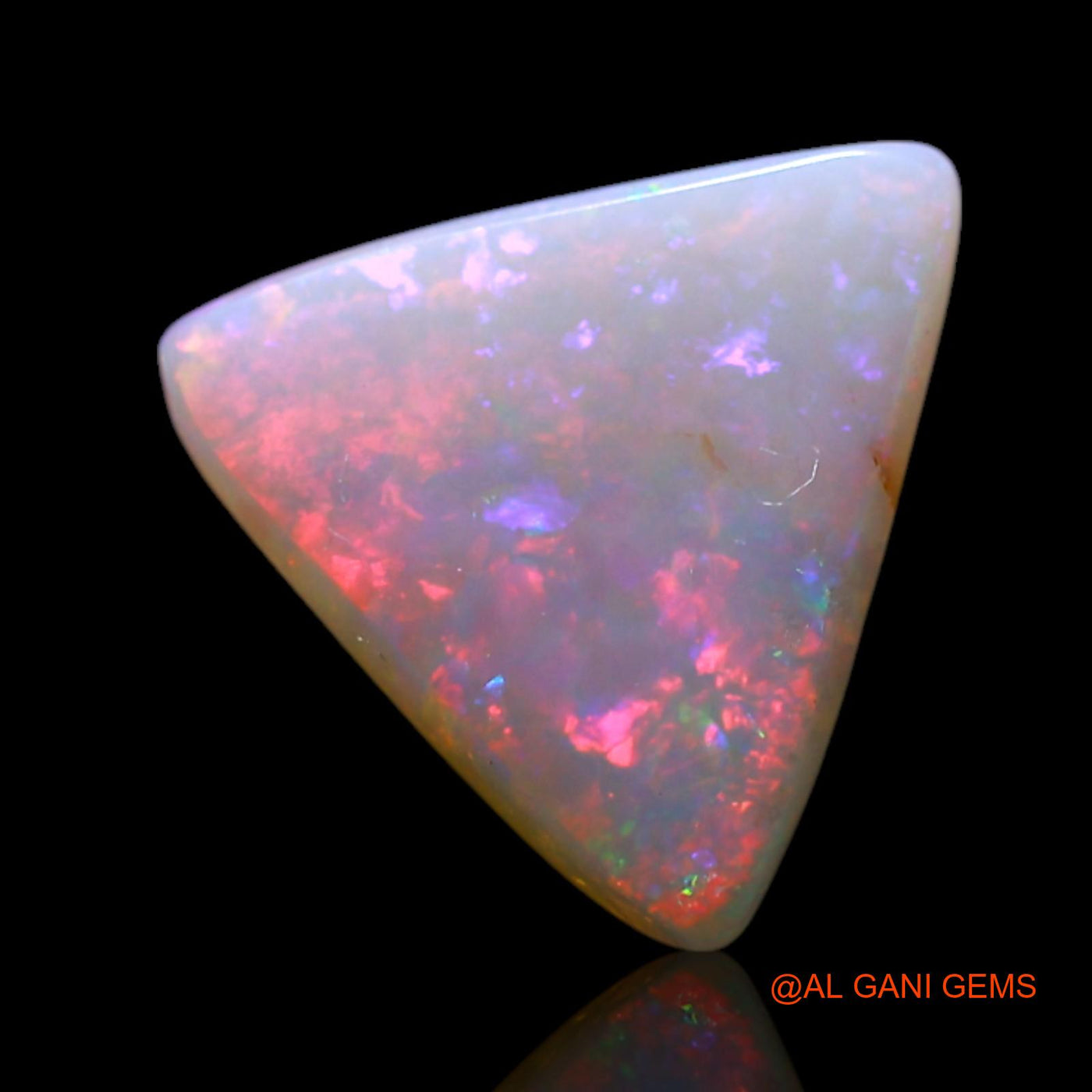 1.00 Cts Natural Australian Fire Opal Loose Gemstone Trillion Cabochon 8x8x2 mm AG-168