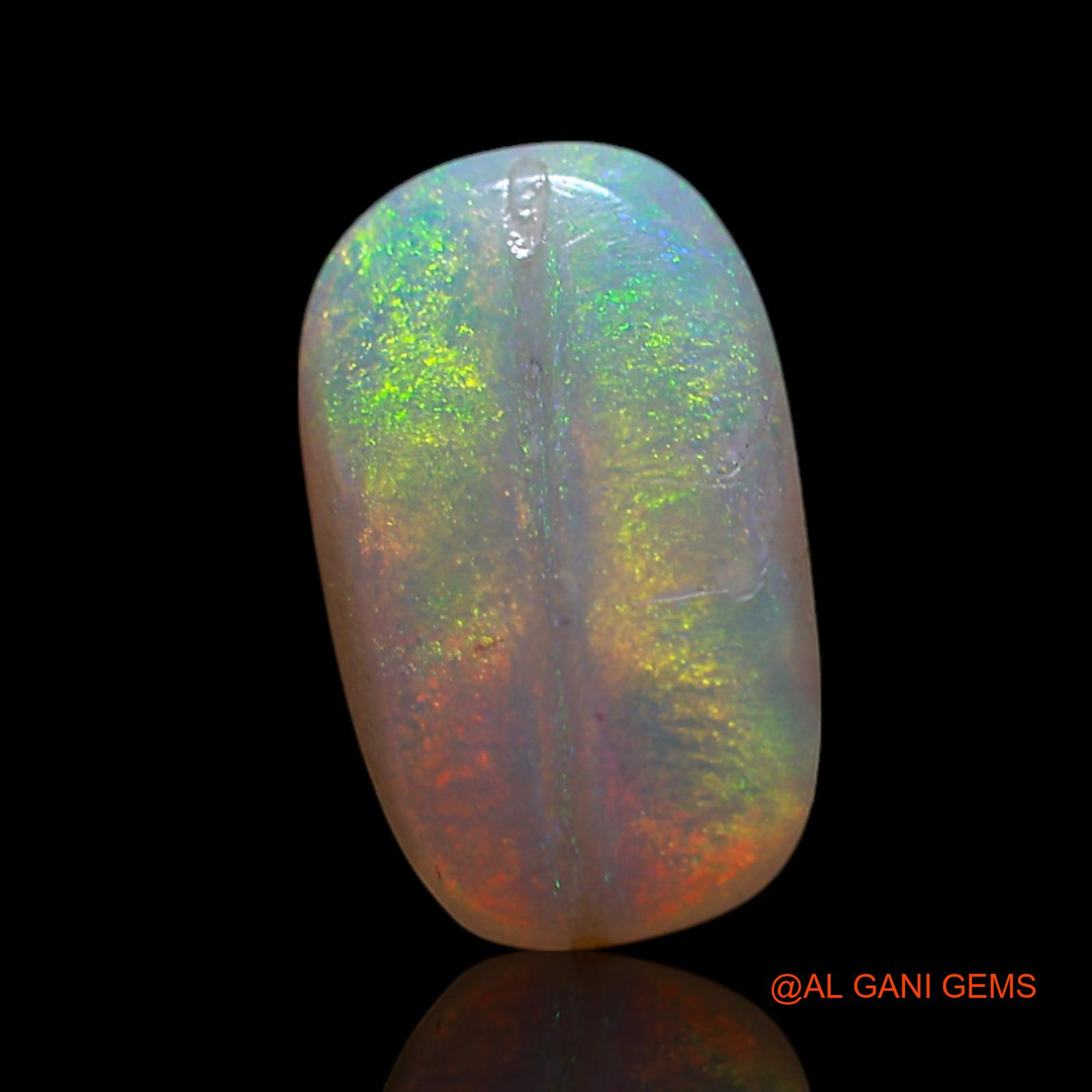 1.00 Cts Natural Australian Fire Opal Loose Gemstone Oval Cabochon 10x6x3 mm AG-170