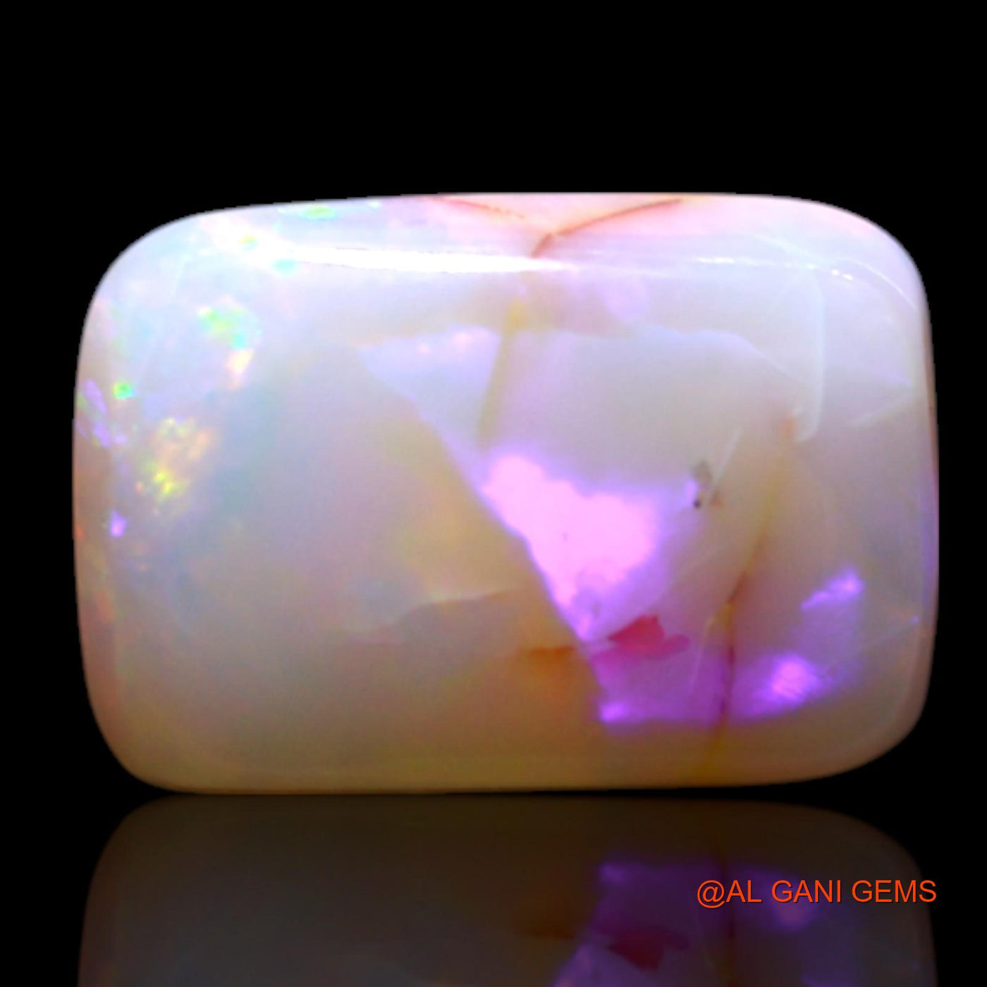 Natural Untreated Fire Opal Loose Gemstone Square Cabochon From Australia 1.50 Cts 8x6x3 mm AG-172
