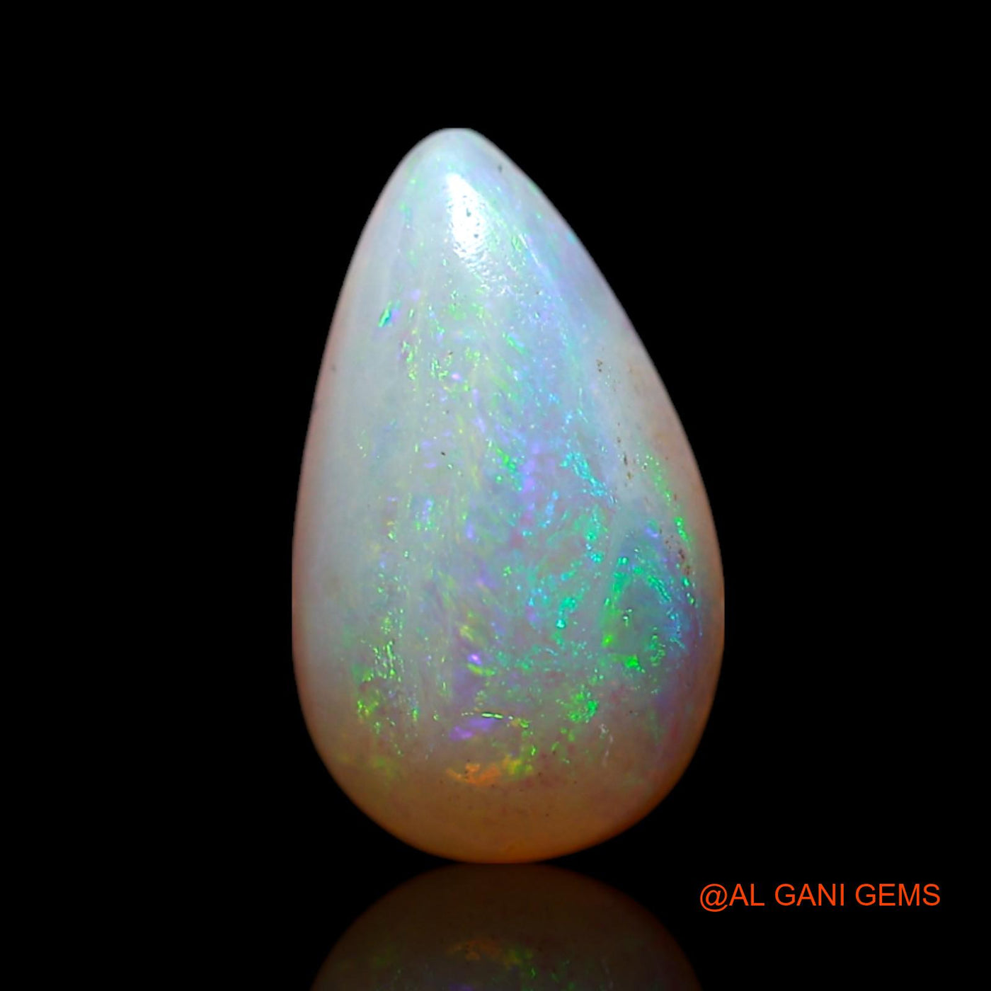 Natural Fire Opal Gemstone 1.00 Cts Loose Pear Cabochon From Australia 10x6x3 mm AG-173