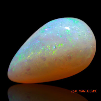 Natural Fire Opal Gemstone 1.00 Cts Loose Pear Cabochon From Australia 10x6x3 mm AG-173