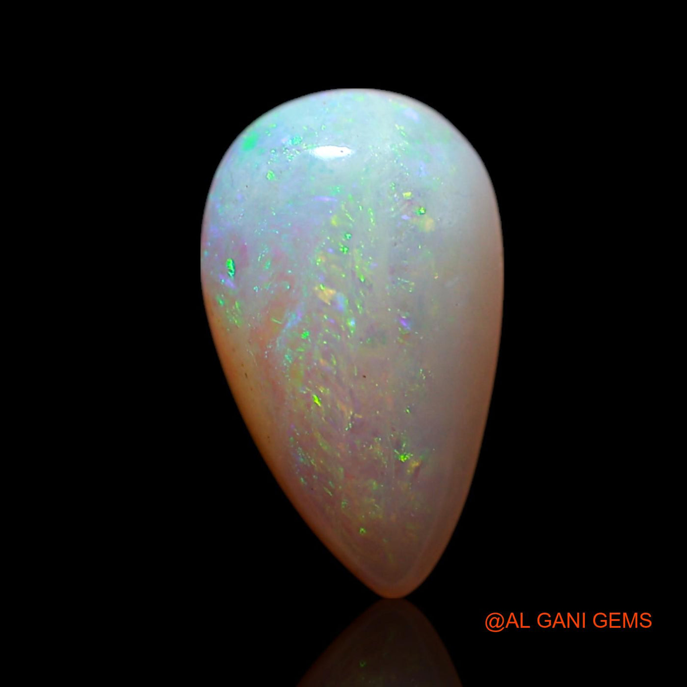 Natural Fire Opal Gemstone 1.00 Cts Loose Pear Cabochon From Australia 10x6x3 mm AG-173