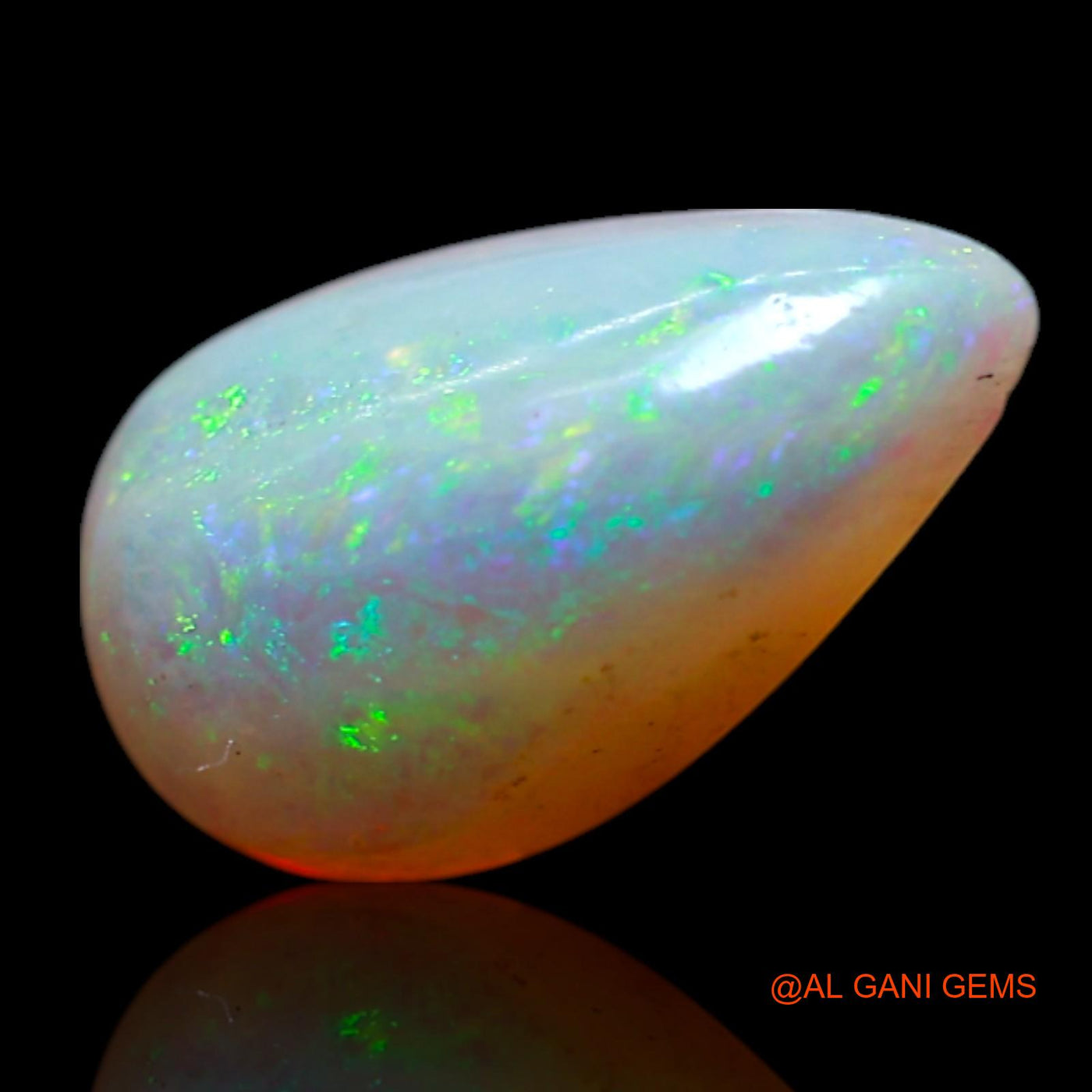 Natural Fire Opal Gemstone 1.00 Cts Loose Pear Cabochon From Australia 10x6x3 mm AG-173