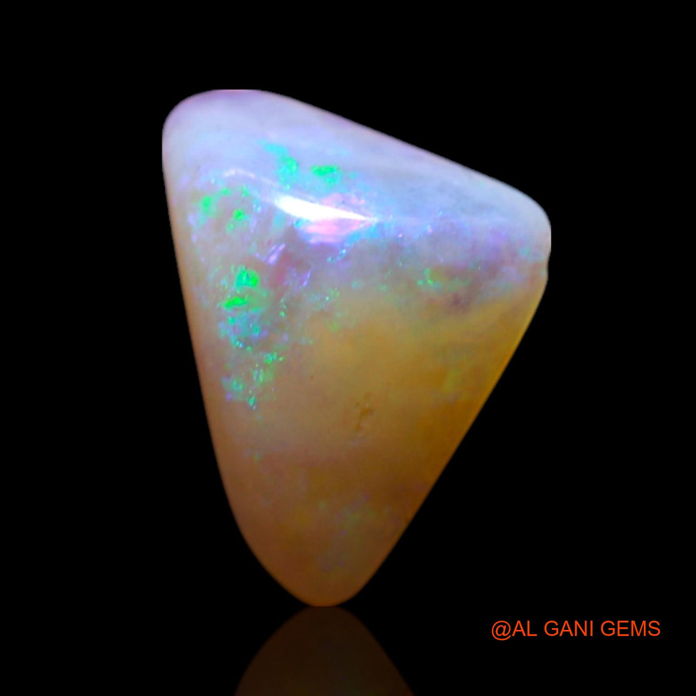 1.00 Cts Unheated Australian Fire Opal Loose Gemstone Trillion Cabochon Natural 8x7x3 mm AG-174