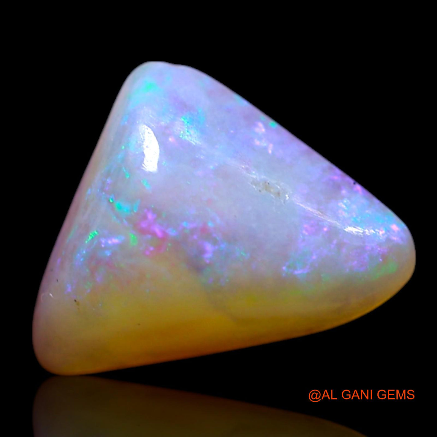1.00 Cts Unheated Australian Fire Opal Loose Gemstone Trillion Cabochon Natural 8x7x3 mm AG-174